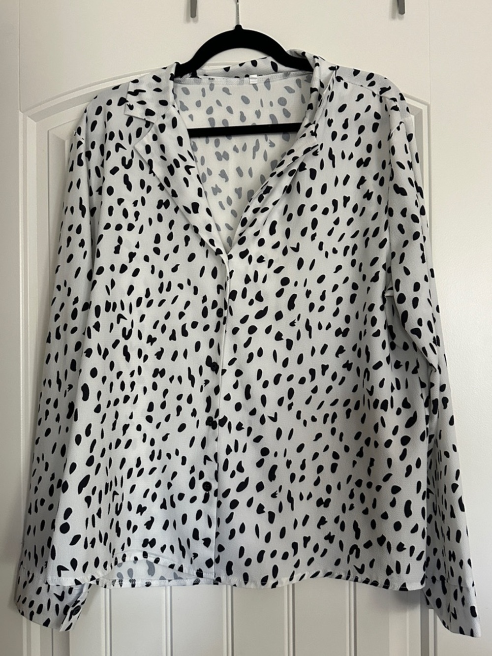 Abstract  Print Button-Up Blouse size large